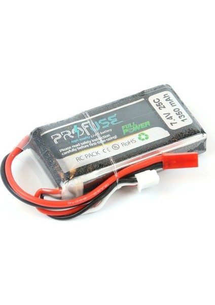7.4 V 2s Lipo Batarya-Pil 1350 Mah 25C