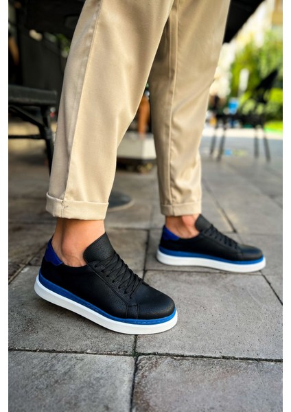 CH979 - Santoni Gbt Spor Erkek Ayakkabı Sıyah/mavı fırsatları