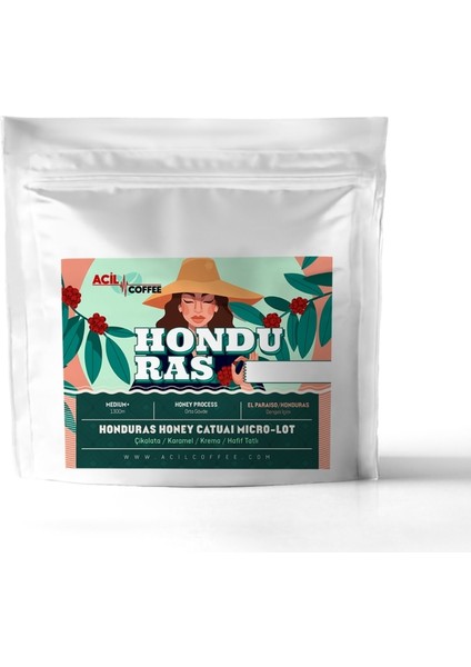 Honduras Honey Catuai Micro Lot - Çikolata, Karamel ve Krema Aromalı Filtre Kahve 1000gr