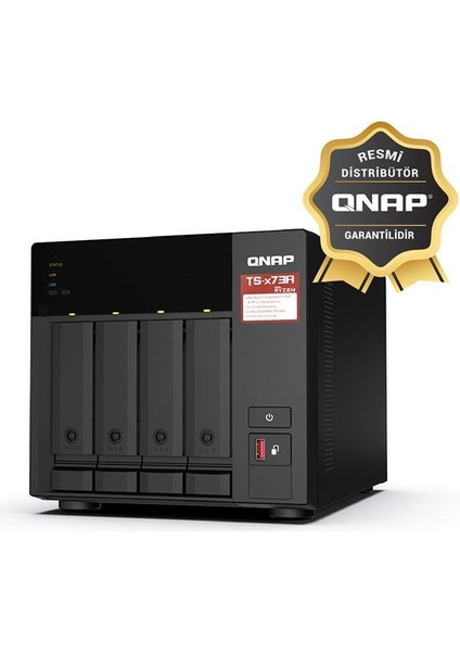 Qnap TS-473A-8GB Ram 4 HDD Yuvalı Tower Nas (Resmi Distribütör Garantili)