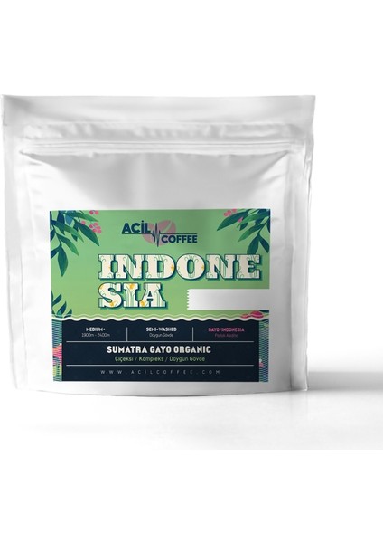 Indonesia Sumatra Gayo Organic - Topraksı ve Çiçeksi Aromalı Filtre Kahve 1000gr