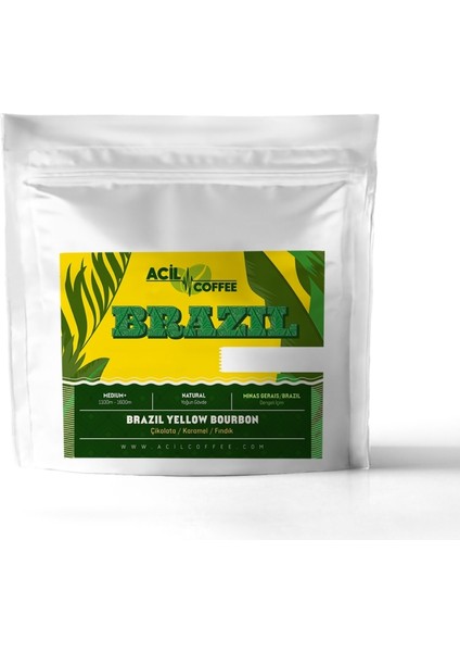 Brazil Yellow Bourbon - Tatlı Badem, Çikolata ve Karamel Aromalı Filtre Kahve 250gr