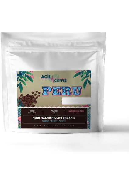 Peru Machu Picchu Organic - Badem, Yasemin ve Karanfil Aromalı Filtre Kahve 250gr