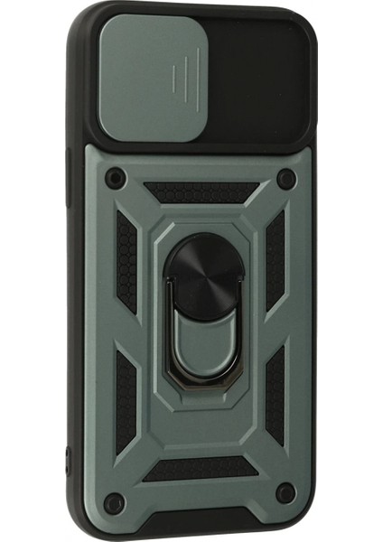 iPhone 13 Pro Kılıf Pars Lens Yüzüklü Silikon - Yeşil fiyatları