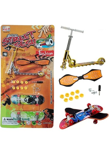 Parmak Kaykay - Skate Board - Paten ve Scooter Oyun Seti - 012-13 - Turuncu (Lisinya)