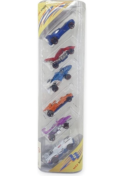 QQ-36ABCD - Şeffaf Kutuda 6 Lı Araba Seti (Lisinya) modelleri