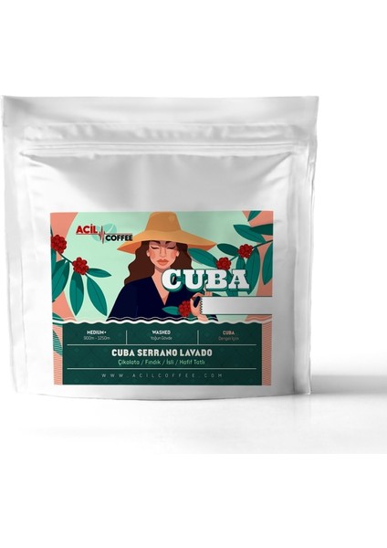 Cuba Serrano Lavado - İsli Tatlar, Fındık, Çikolata ve Karamel Aromalı Filtre Kahve 250gr