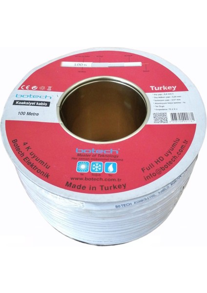 100MT Uydu Anten Kablosu Rg 6u (5361)