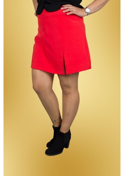 Büyük Beden Kırmızı Şort Etek Şortlu Modern ve Şık fırsatları