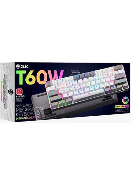 T60 Max Pro Türkçe Q Mini Rgb Red Switch App Uygulamalı Antighosting Mekanik Gaming Oyuncu Klavyesi fiyatları
