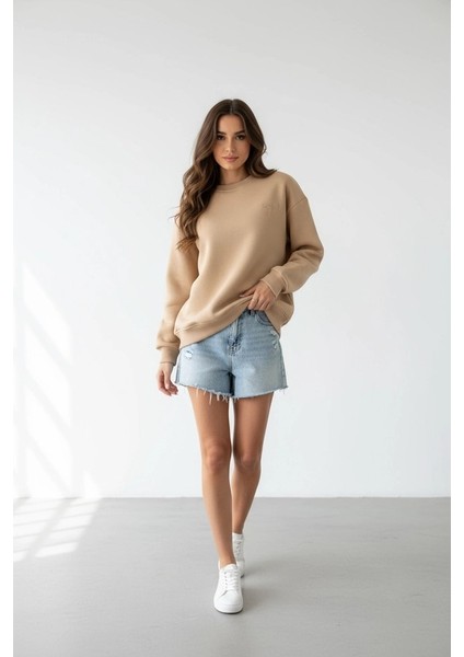 Fiyonk Nakışlı Üç Ip Kadın Sweatshirt fiyatları