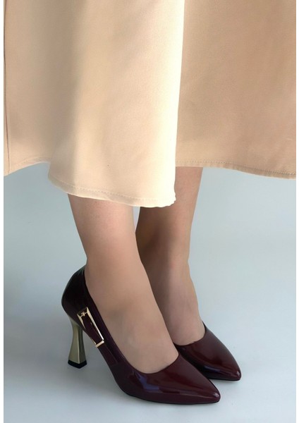 Motya Bordo Rugan Topuklu Ayakkabı - Lisinya fiyatları