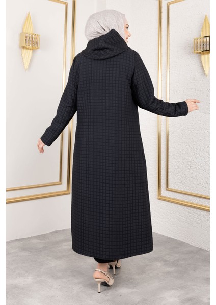 Zincir Detaylı Kapüşonlu Tesettür Kap - Altın Düğmeli - Kapitone Desenli Modern fiyatları