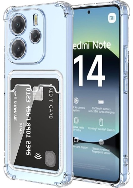 Xiaomi Redmi Note 14 4g Uyumlu Kılıf Kartlık Bölmeli Arkası Şeffaf Soft Dayanıklı Kılıf Kapak fiyatları