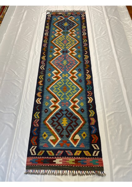 El Dokuma Afgan Kilim Yün Kök Boya