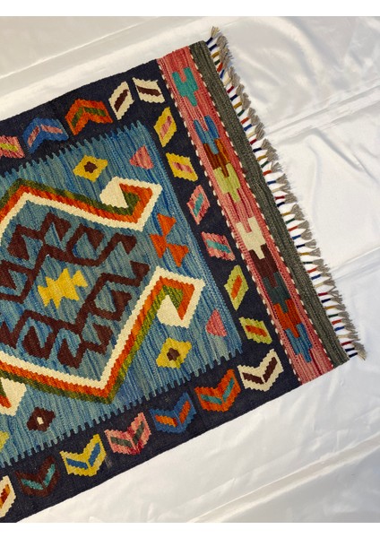 El Dokuma Afgan Kilim Yün Kök Boya