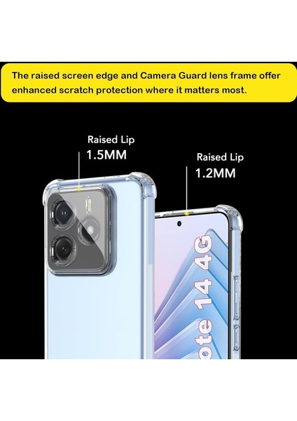 Xiaomi Redmi Note 14 4g Uyumlu Kılıf Kartlık Bölmeli Arkası Şeffaf Soft Dayanıklı Kılıf Kapak indirimleri