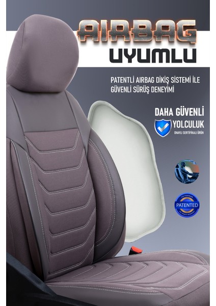 Opel Vectra C Deri Detaylı Oto Koltuk Kılıfı Ön Arka Set Karbon Serisi Füme Scr indirimleri