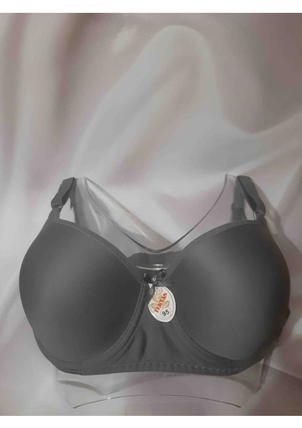 Koyu Gri Renginde Desteksiz Balenli Rahat Kullanışlı Kadın Sütyen Pamuk Polyester ve Elastan Içerir fiyatları