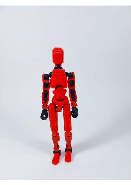 Dummy Oynar Eklemli 15 cm Aksiyon Oyuncağı Kırmızı Siyah 3 Çift El & Aksesuar