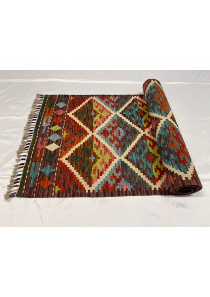 El Dokuma Afgan Kilim Yün Kök Boya