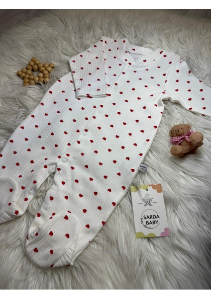 Kırmızı Kalpli Bebek Tulum fiyatları