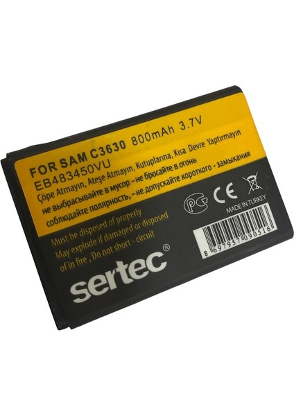 Samsung C3630 uyumlu Batarya