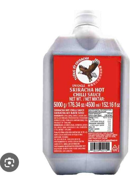 5 Lt Uni-Eagle Sriracha Hot Chili Sos modelleri