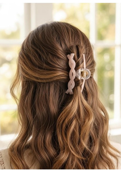 Kadın Spiral Şekilli Soft Akrilik Şeffaf Mandal Toka