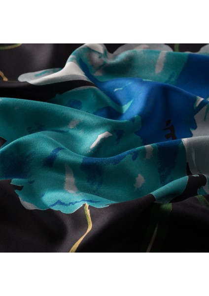 Kır Gülü Desenli Ipek Şal modelleri