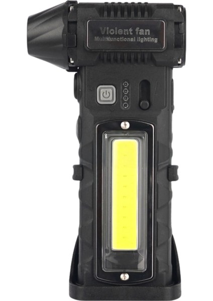 Şarjlı Işıklı Araç Kurutucu Mangal Üfleme Yaprak Temizleme Mini Turbo Jet Fanı F020