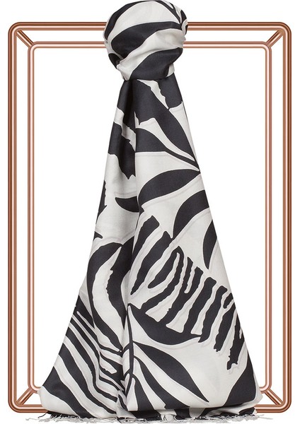 Palmiye Desenli Ipek Şal