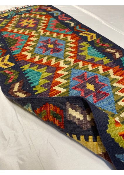 El Dokuma Afgan Kilim Yün Kök Boya