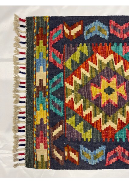 El Dokuma Afgan Kilim Yün Kök Boya