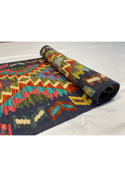 El Dokuma Afgan Kilim Yün Kök Boya