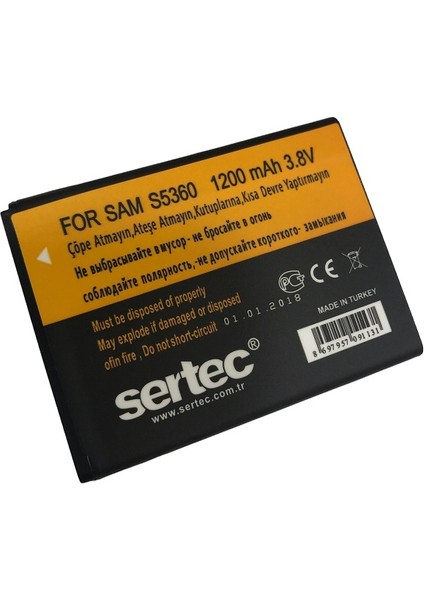 Samsung GALAXY Y Pro S5360 / B5510 Uyumlu Batarya