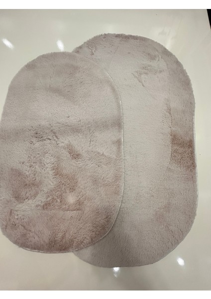 Pudra PEMBESI,OVAL,MODERN,60X100,KAYMAZ Jel Taban, Tavşan Tüyü Klozet Takımı