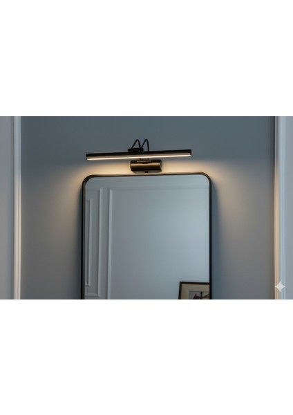 Siyah Kasa Gün Işığı Banyo Duvar Ayna Tablo Aydınlatması Flüt Aplik Kuğu Aplik