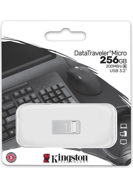 Kingston DTMC3G2-256GB Datatraveler Micro 200MB-S Metal USB 3.2 Gen 1 Flash Bellek fiyatları