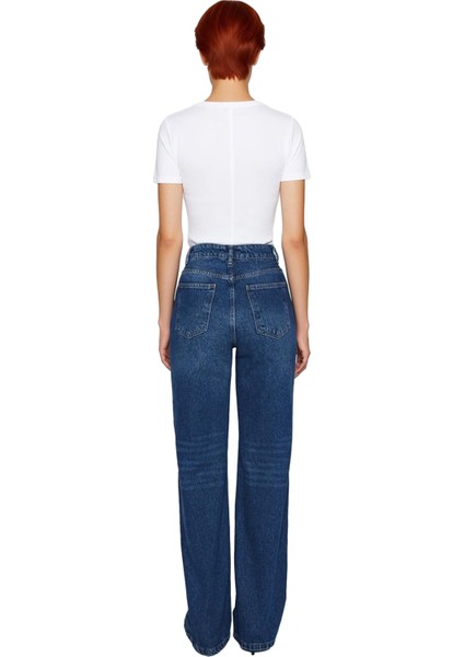 Kadın Wide Leg Denim Pantolon Yüksek Bel Fonksiyonel Dayanıklı Kaliteli Konforlu Estetik Şık fiyatları