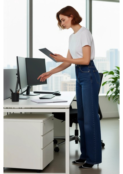 Kadın Wide Leg Denim Pantolon Yüksek Bel Fonksiyonel Dayanıklı Kaliteli Konforlu Estetik Şık modelleri