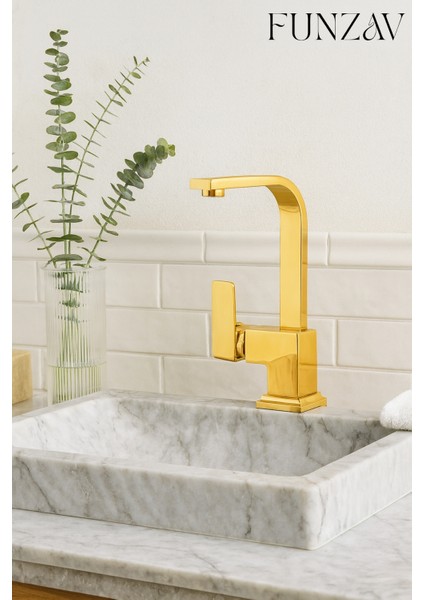 Gold Renkli Robot Set Banyo Lavabo Mutfak Evye Bataryası Şık Modern Dik Tasarımlı Banyo Mutfak Set fırsatları