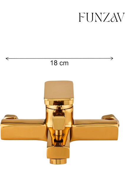 Gold Renkli Robot Set Banyo Lavabo Mutfak Evye Bataryası Şık Modern Dik Tasarımlı Banyo Mutfak Set