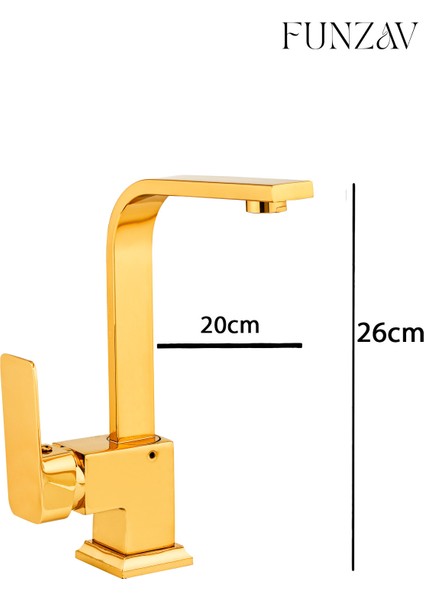 Gold Renkli Robot Set Banyo Lavabo Mutfak Evye Bataryası Şık Modern Dik Tasarımlı Banyo Mutfak Set