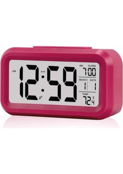Işıklı Dereceli Masa Ofis Saati Alarmlı Termometre Takvim Çalar Saat fiyatları