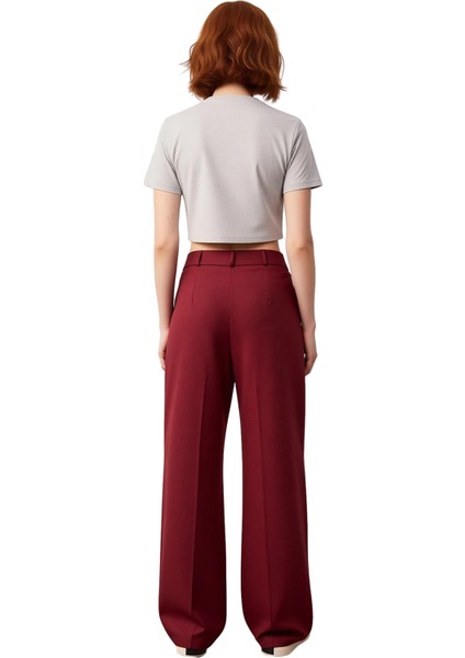 Kadın Pilili Geniş Paça Dokuma Pantolon Fonksiyonel Dayanıklı Kaliteli Konforlu Estetik Şık indirimleri