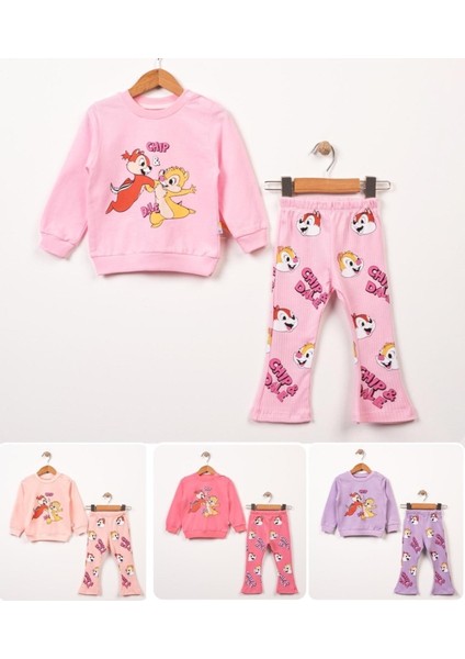 6-24 Ay Chip & Dale Baskılı Ispanyol Paça Bebek Takımı | Mevsimlik