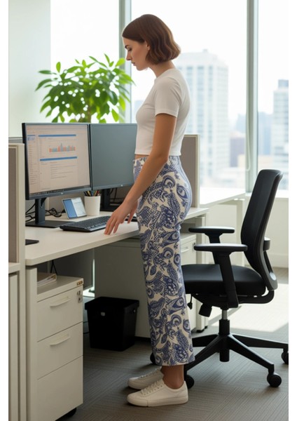 Kadın Etnik Desenli Culotte Denim Pantolon Fonksiyonel Dayanıklı Kaliteli Konforlu Estetik modelleri