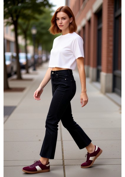 Kadın Comfort Fit Geniş Paça Denim Pantolon Fonksiyonel Dayanıklı Kaliteli Konforlu Modern indirimleri