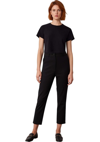 Kadın Düz Dokuma Kumaş Cigarette Pantolon Fonksiyonel Dayanıklı Kaliteli Konforlu Estetik Şık fırsatları